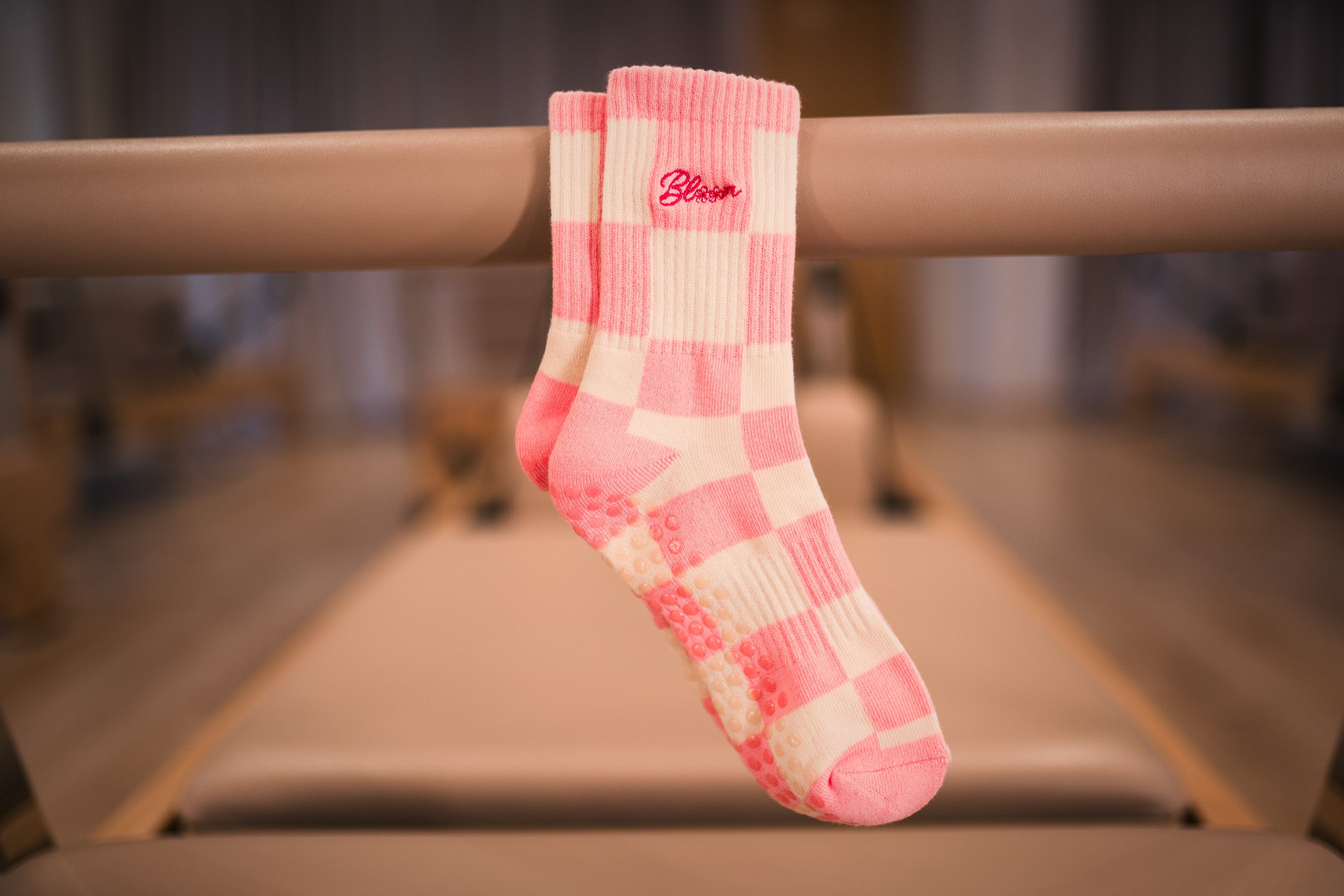 Peony Patch Grip Socks
