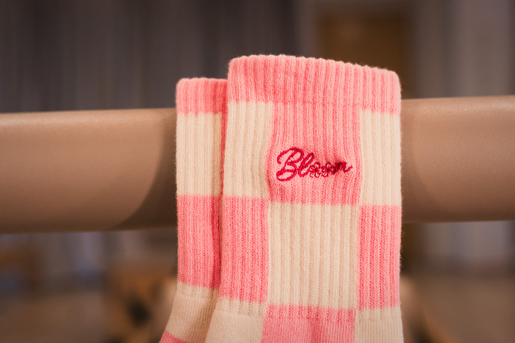 Peony Patch Grip Socks