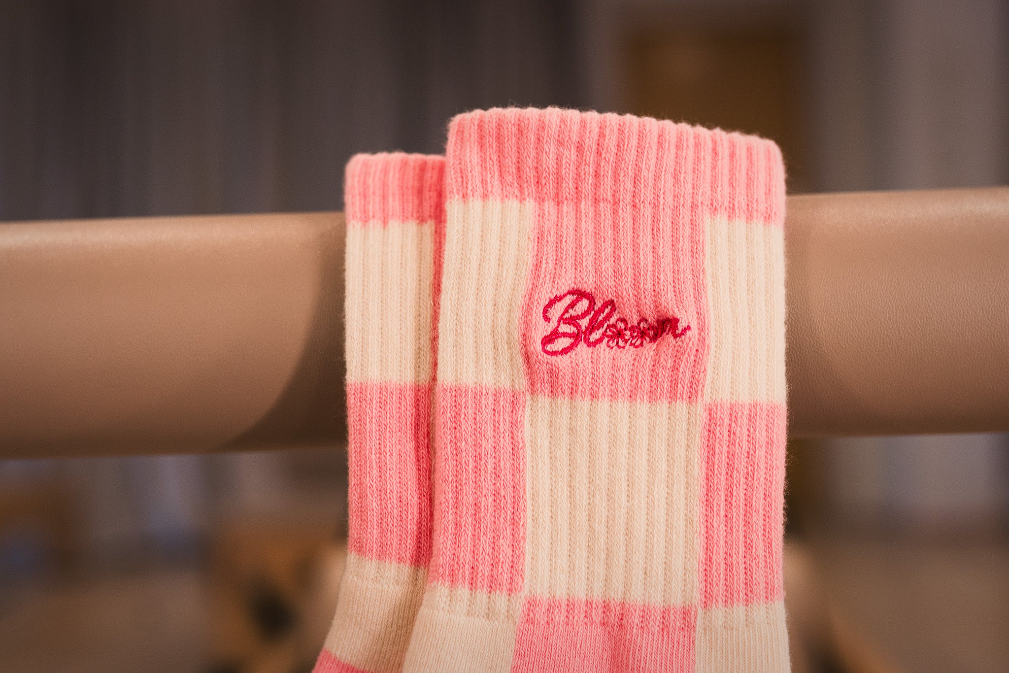 Peony Patch Grip Socks