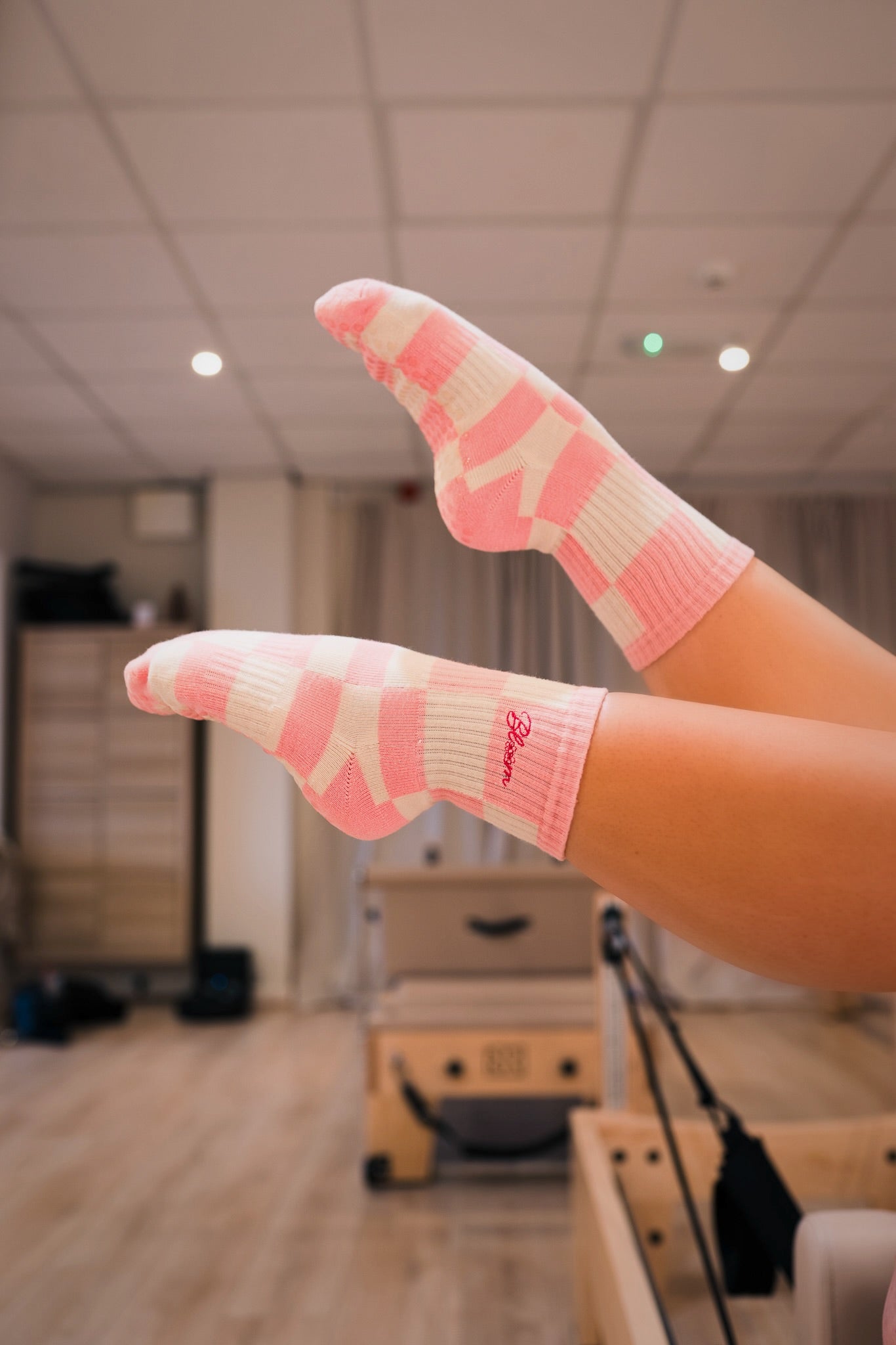 Peony Patch Grip Socks